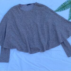 Zara Poncho-Style Sweater—Size Large